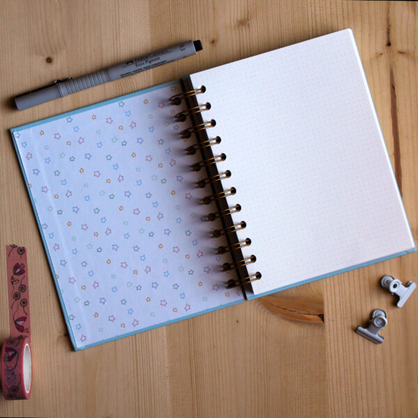 notebook azzurro